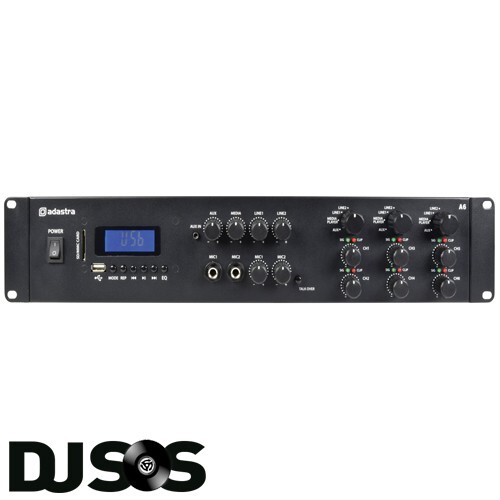 ADASTRA A6 Multi Zone 6X 200W Stereo Amplifier With Bluetooth USB SD FM Install