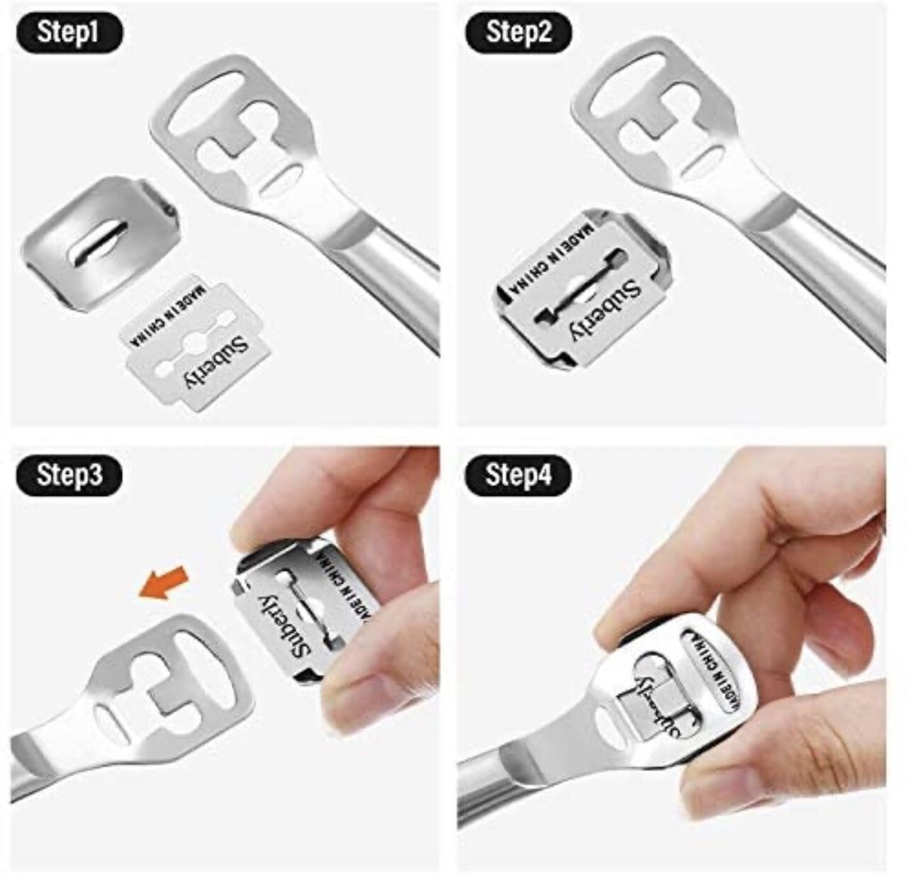 100 Platinum Coated Corn Callus Remover Shaver Replacement Refil Blades