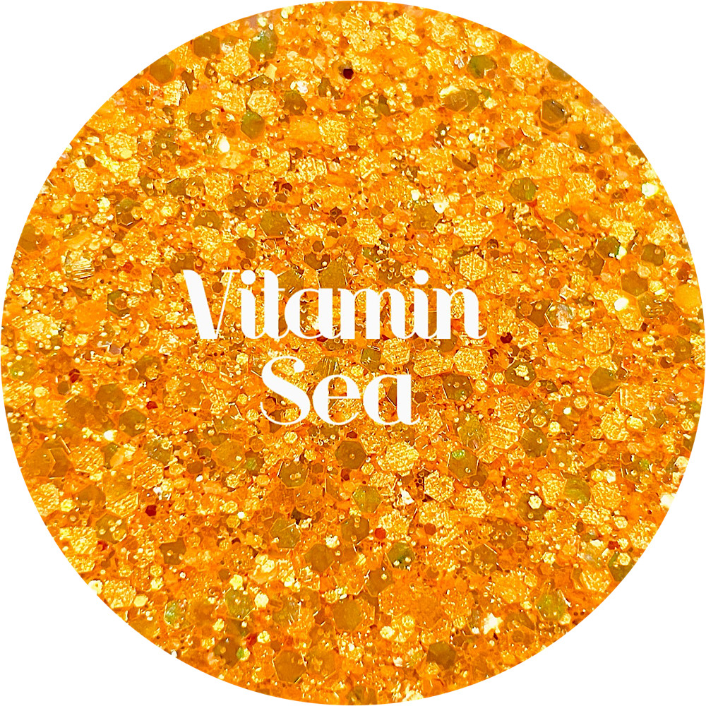 Premium Polyester Glitter - Orange Neon Chunky Mix
