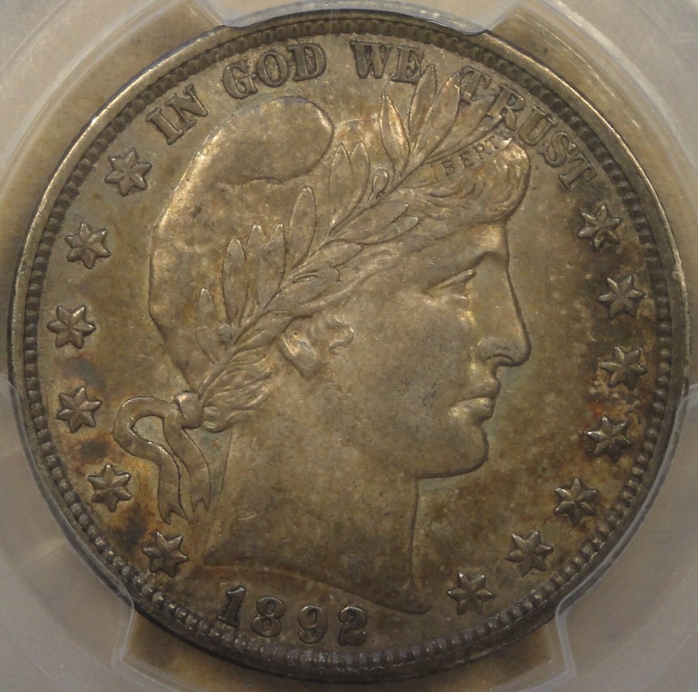 1892 Barber Half Dollar 50c PCGS Certified AU55