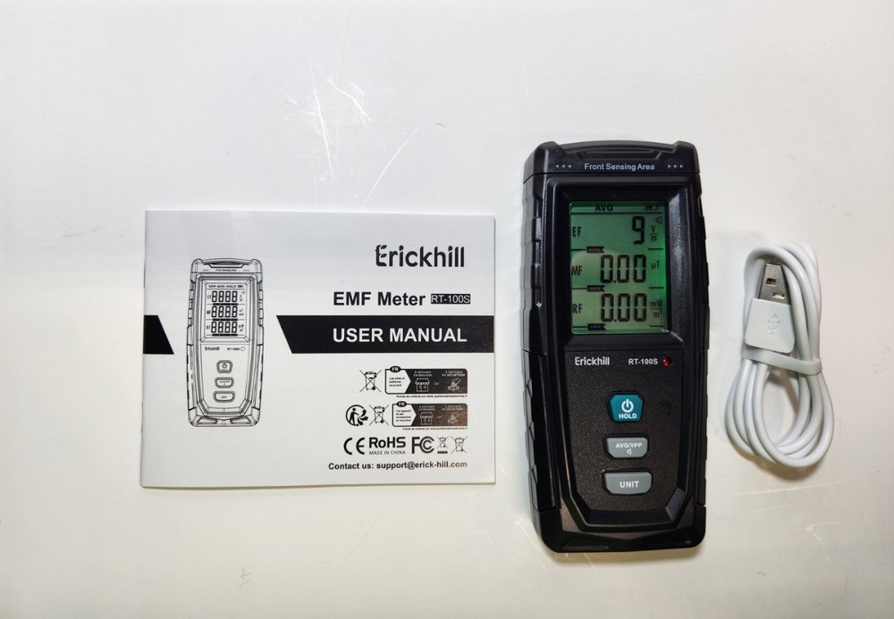 EMF Meter, Detects Electric and Magnetic Fields, Handheld Digital EMF Detector w