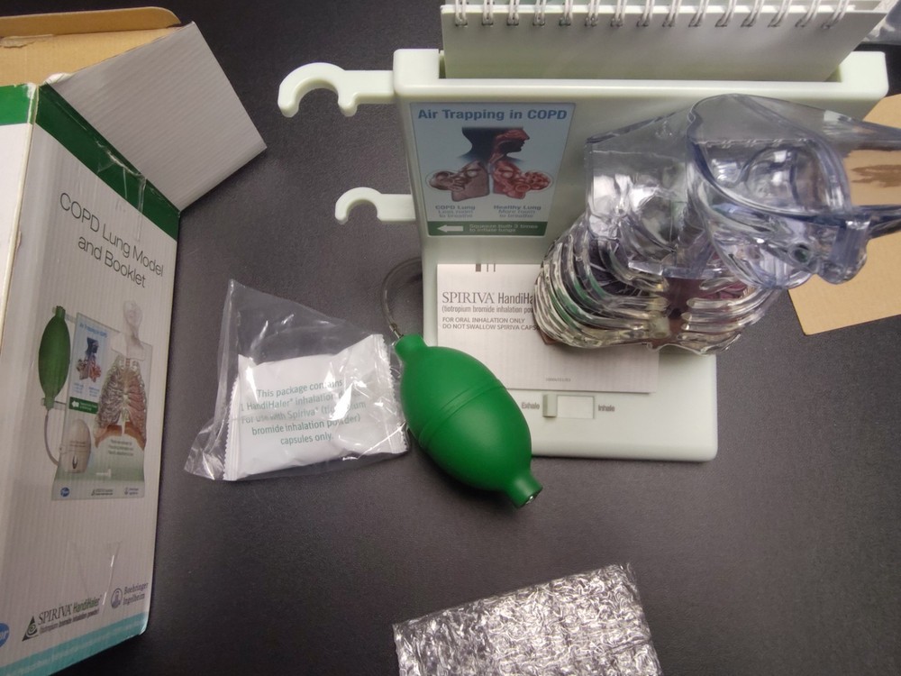 Vintage Pfizer COPD Display Model - Dr office interactive Spiriva Nib lungs