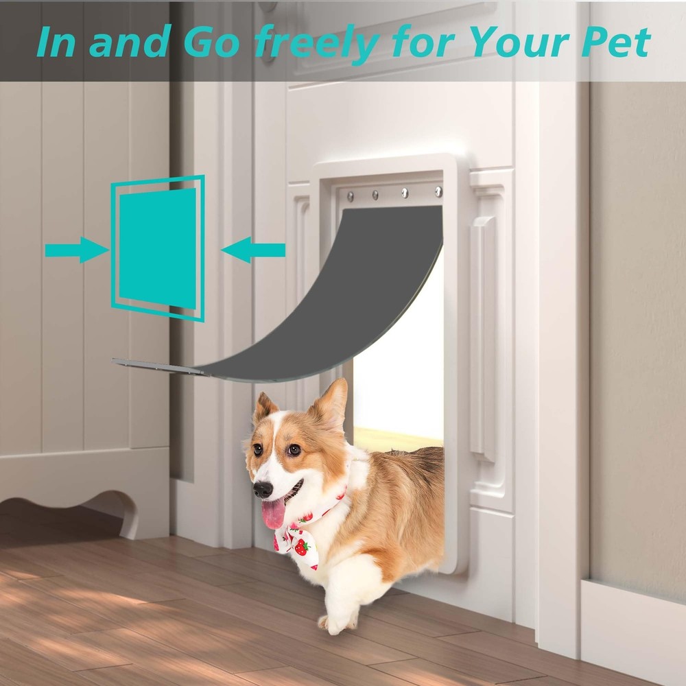 2PACK Medium Dog Door Replacement Flaps with Screws, Compatible with Petsafe ...