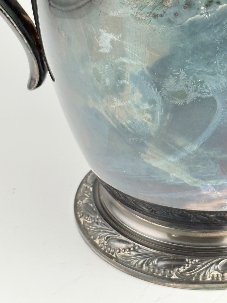 Antique WM Rogers Silverplate Pitcher Evan Dale Pattern Ornate Handle