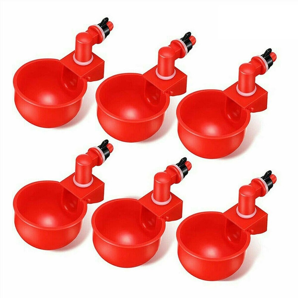 12 PCS Automatic Water Cups Poultry Drinker Waterer Chicken Duck Quail Drinking