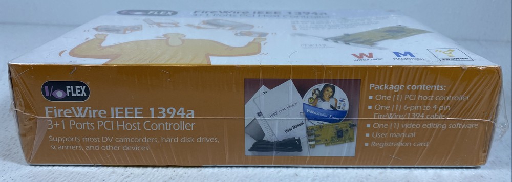 IO Flex FireWire IEEE 1394a Adapter 3+1 Ports PCI Host Controller