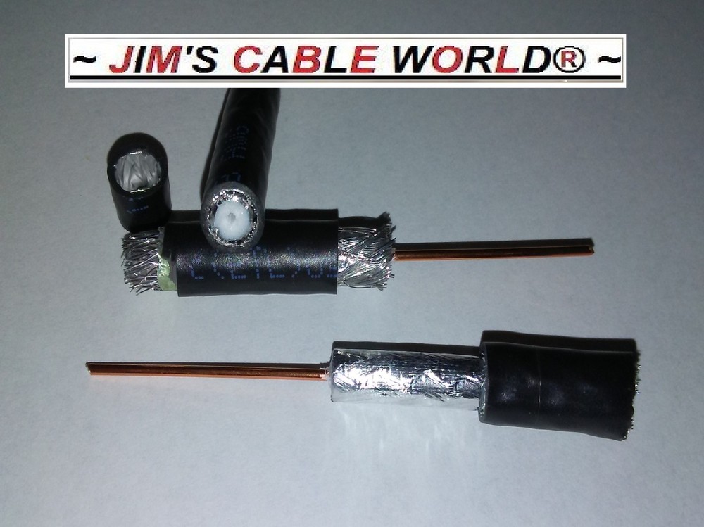 1' Ft JIMS CABLE WORLD Coaxial Cable Plus 2 Way Commscope Digital Cable Splitter