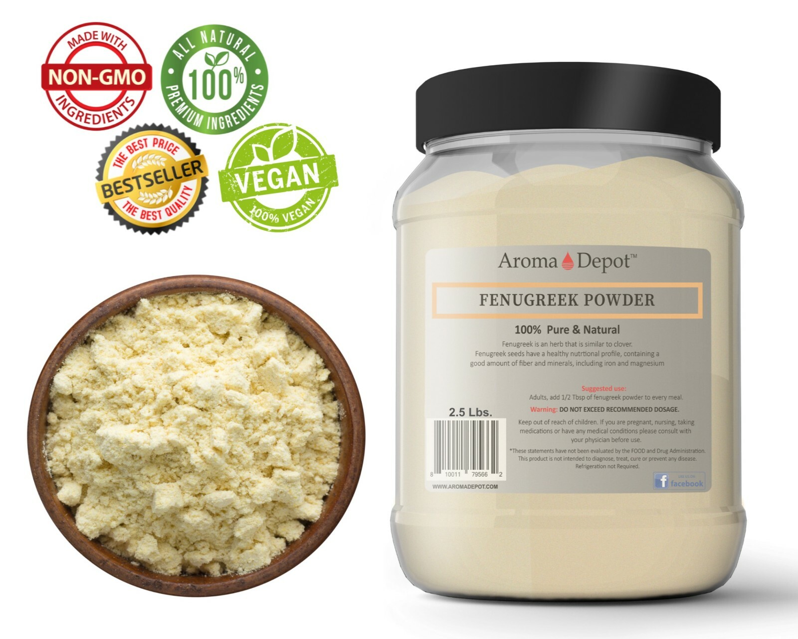 Fenugreek Seed Powder Trigonella foenum-graecum (Methi) Seed 100% Raw Bulk