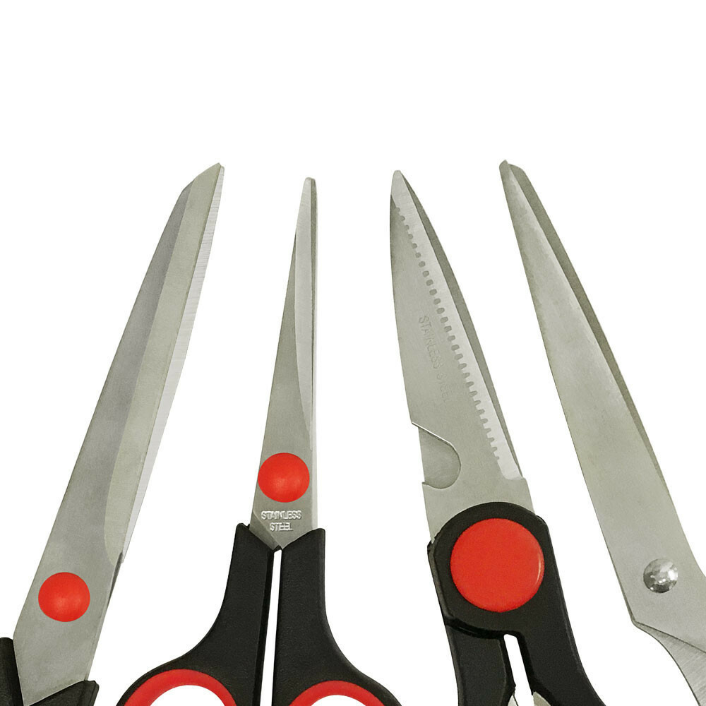 Stainless Steel Heat Treated Assorted Scissors Set 4 Pc