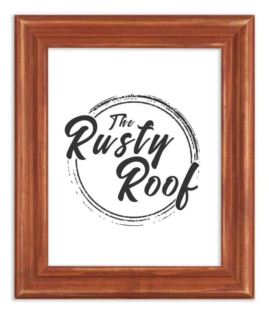 Distressed Lucy - Red Mahogany Stain Picture Frame - Solid Wood