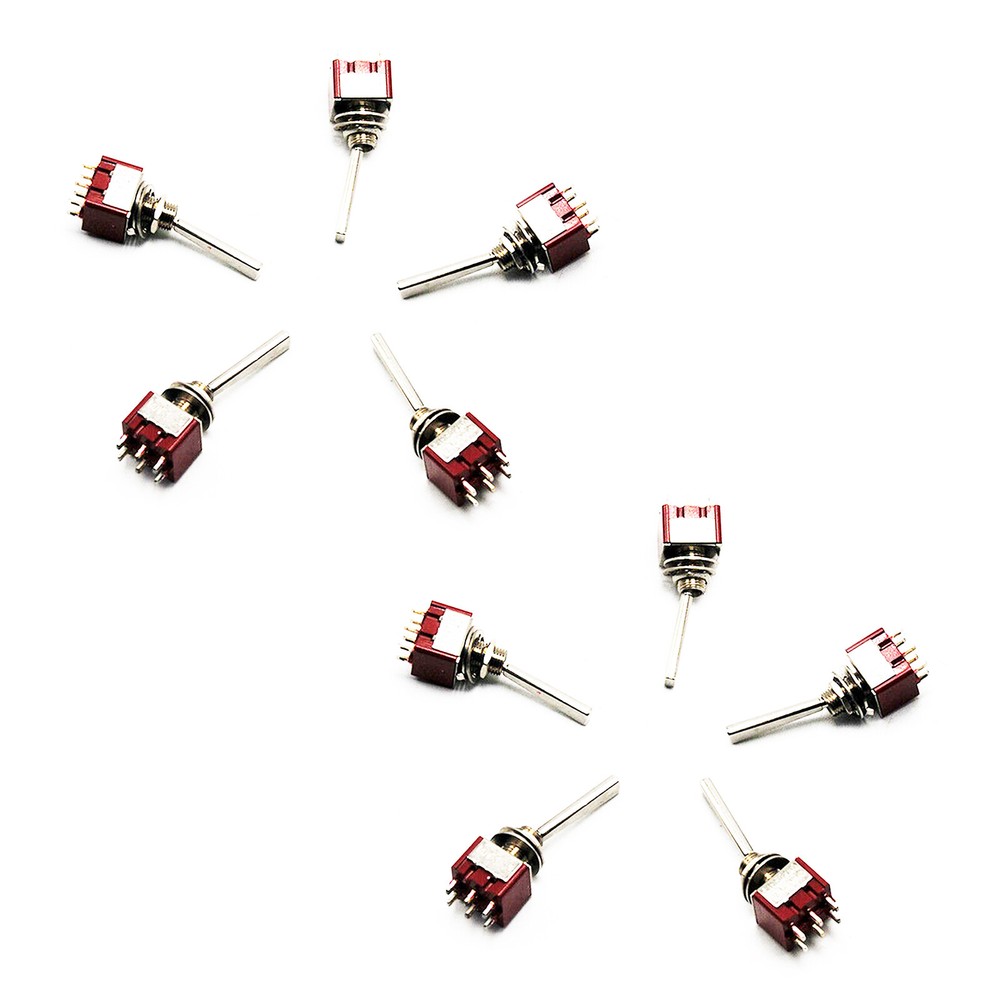 10pcs Toggle Switch For Amplifier DAC Long Flat Handle/Amplifier Chassis Raw