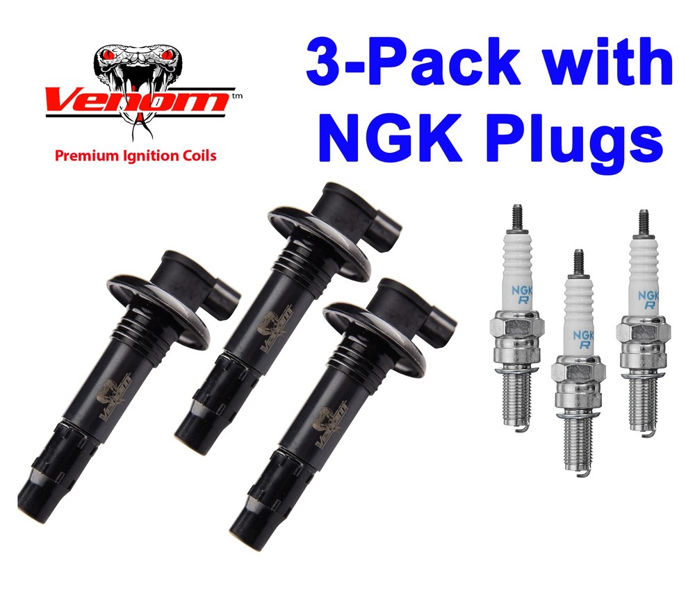 3-Pack Venom SeaDoo Ignition Coil & Spark Plug Sportster Utopia SP 4-Tec