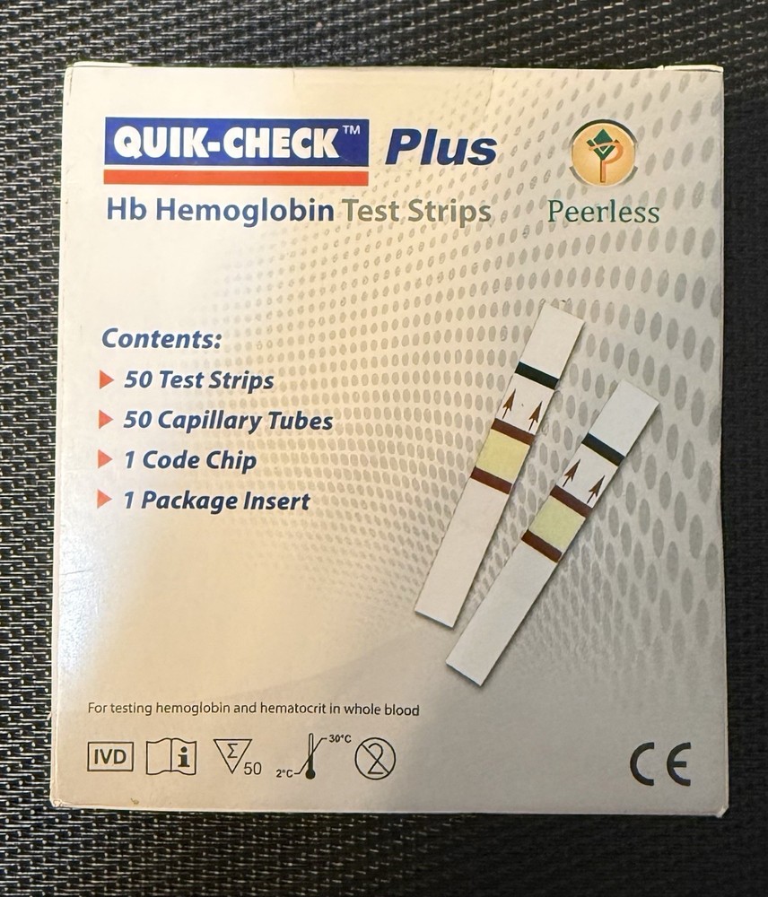 TEST STRIPS Quick Check Strip HB Hemoglobin Strip 50 pcs