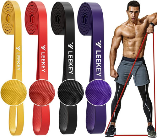 LEEKEY Resistance Bands, Exercise Bands with Handles,Pull Up 5-85LBS COLOR