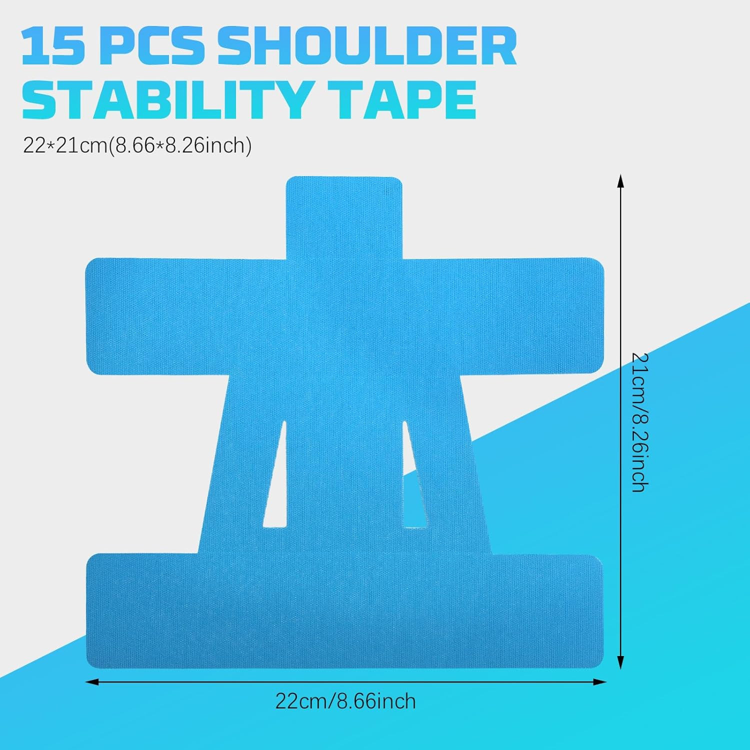 Kinesiology Tape for Shoulder Precut Strips 15pcs Elastic Breathable Support