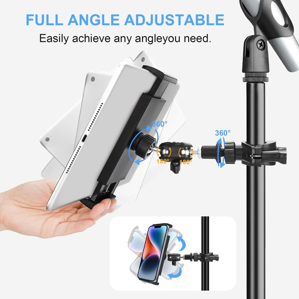 TH-01 Tablet Holder for Mic Stand 4.7-13.5"