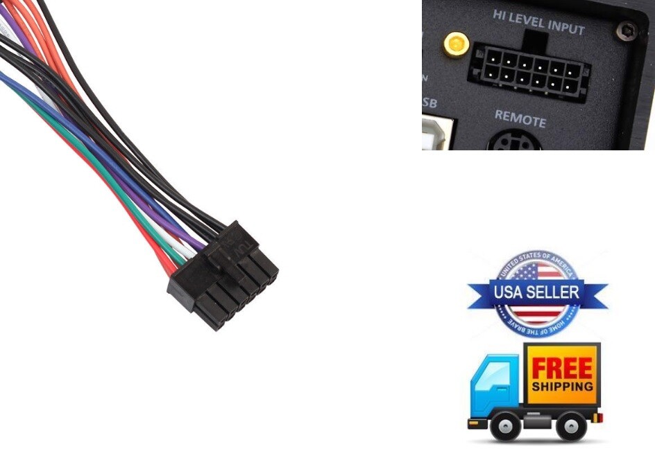 12-Pin Speaker High Level Input Output Plug Harness DSP Processor ZAPCO AXXESS