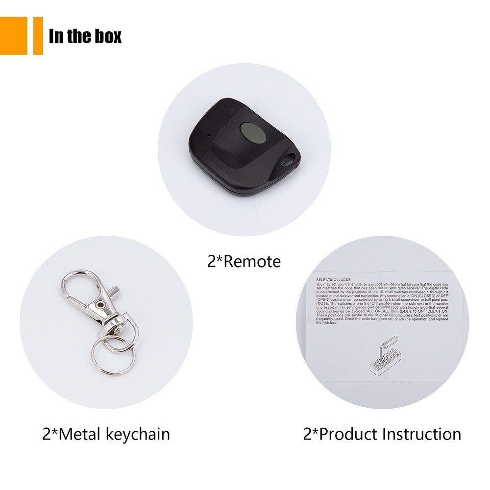 LAWOHO 2 Pack Garage Door Remote Compatible with Linear Multi-Code 3089 MCS30...