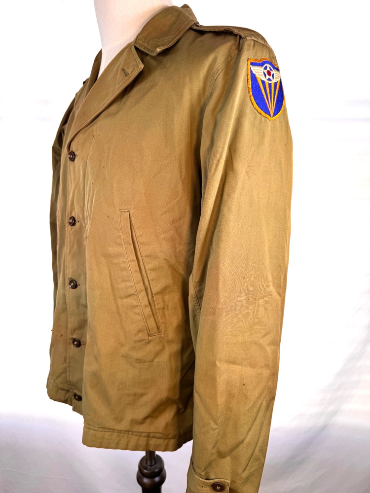 WWII US ARMY M41 FIELD JACKET – USAAF FOURTH AIR FORCE, OD 2ND PATTERN – DATED