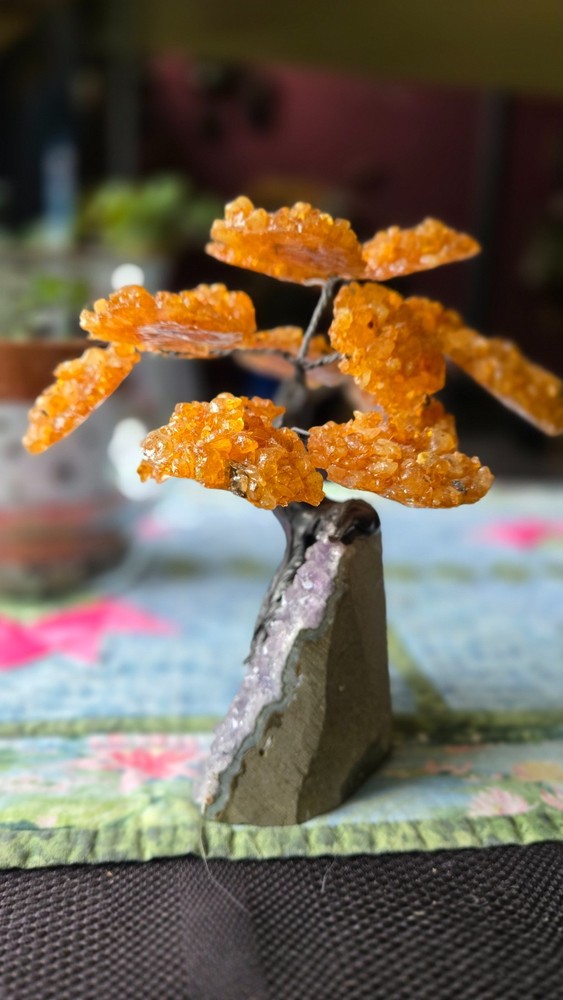 GEMSTONE TREE - CITRINE AND AMETHYST