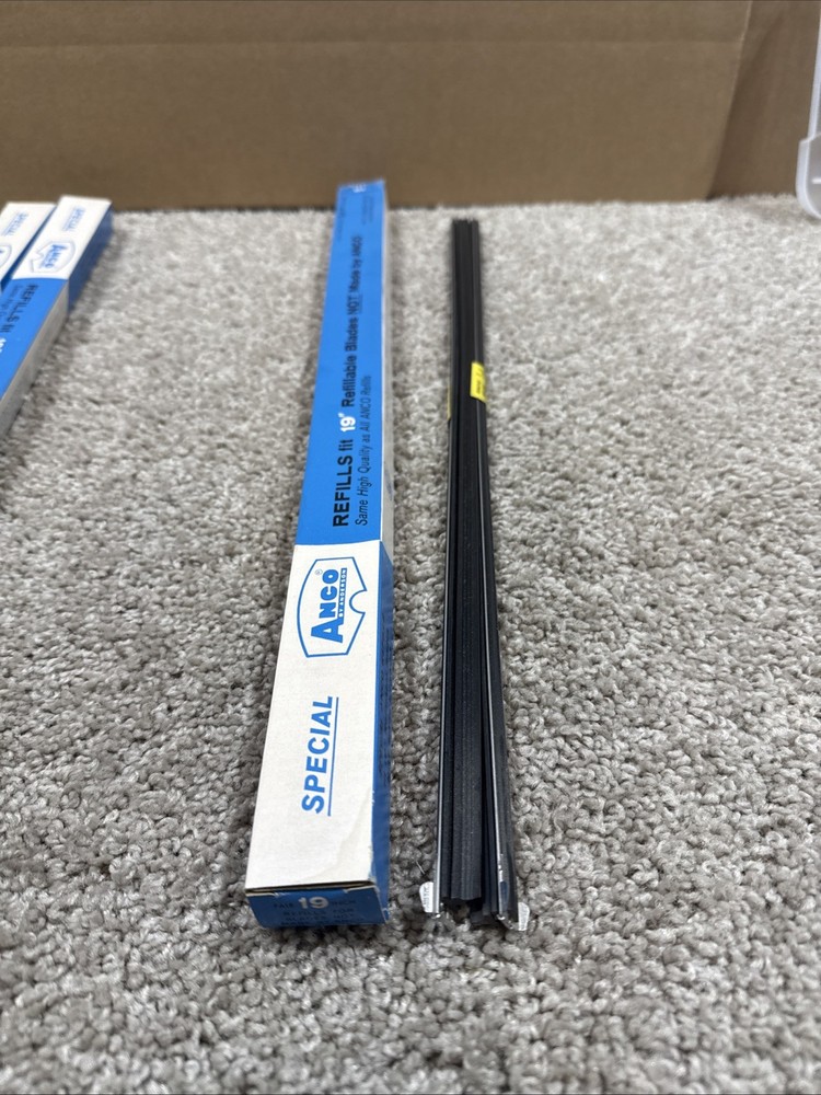 NOS ANCO 19” Replaceable refills Wiper Blades Rainmaster  #6019 Pair