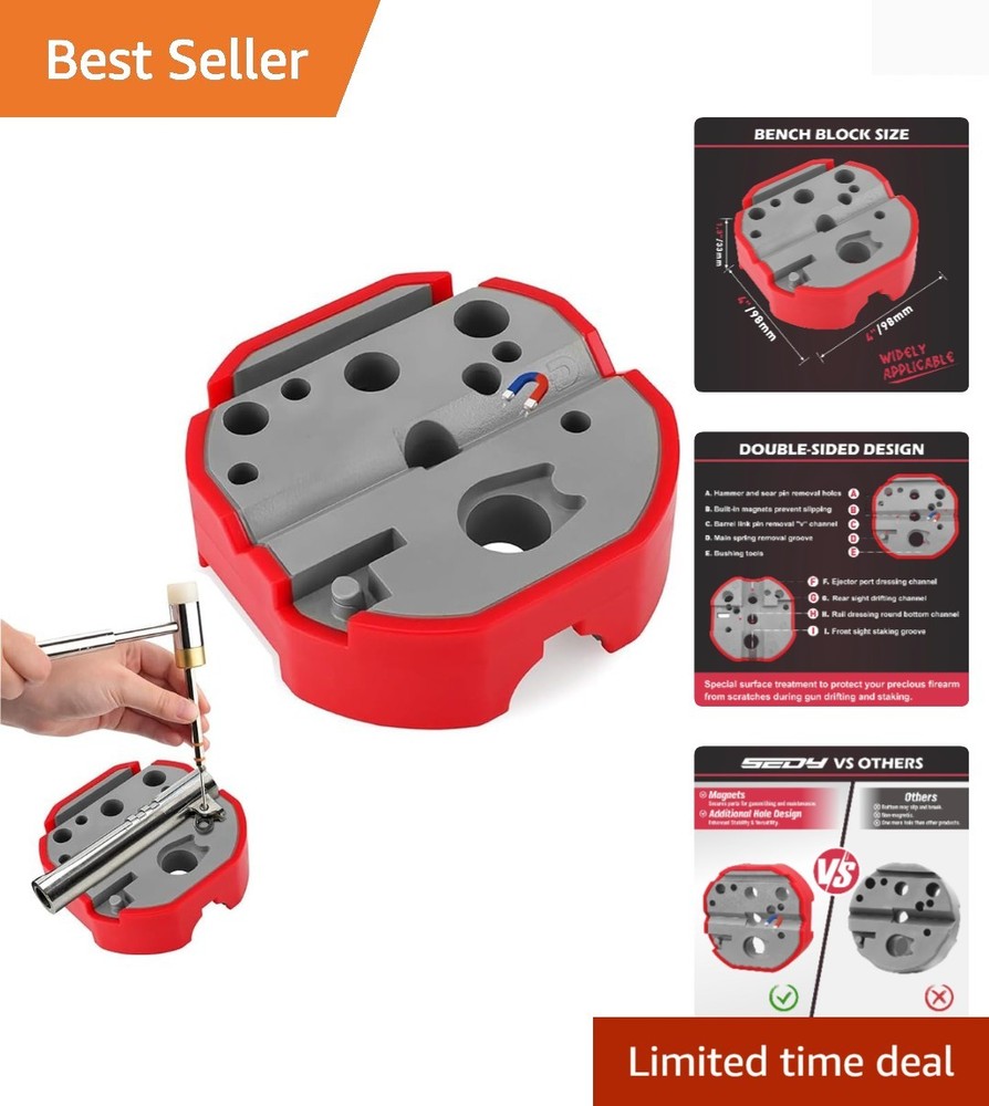 4-Inch Magnetic Universal Bench Block - Non-Marring Tool for Precision Work