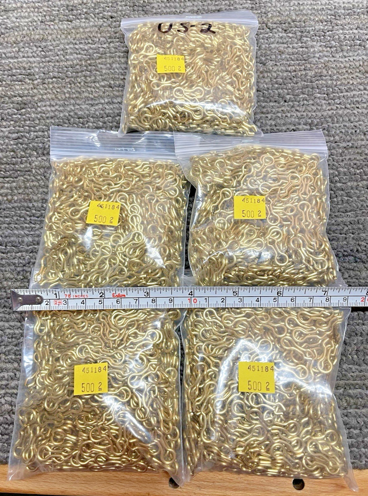 Quantity 500 US-2 Brass Sinker Eyelets for Sinkers