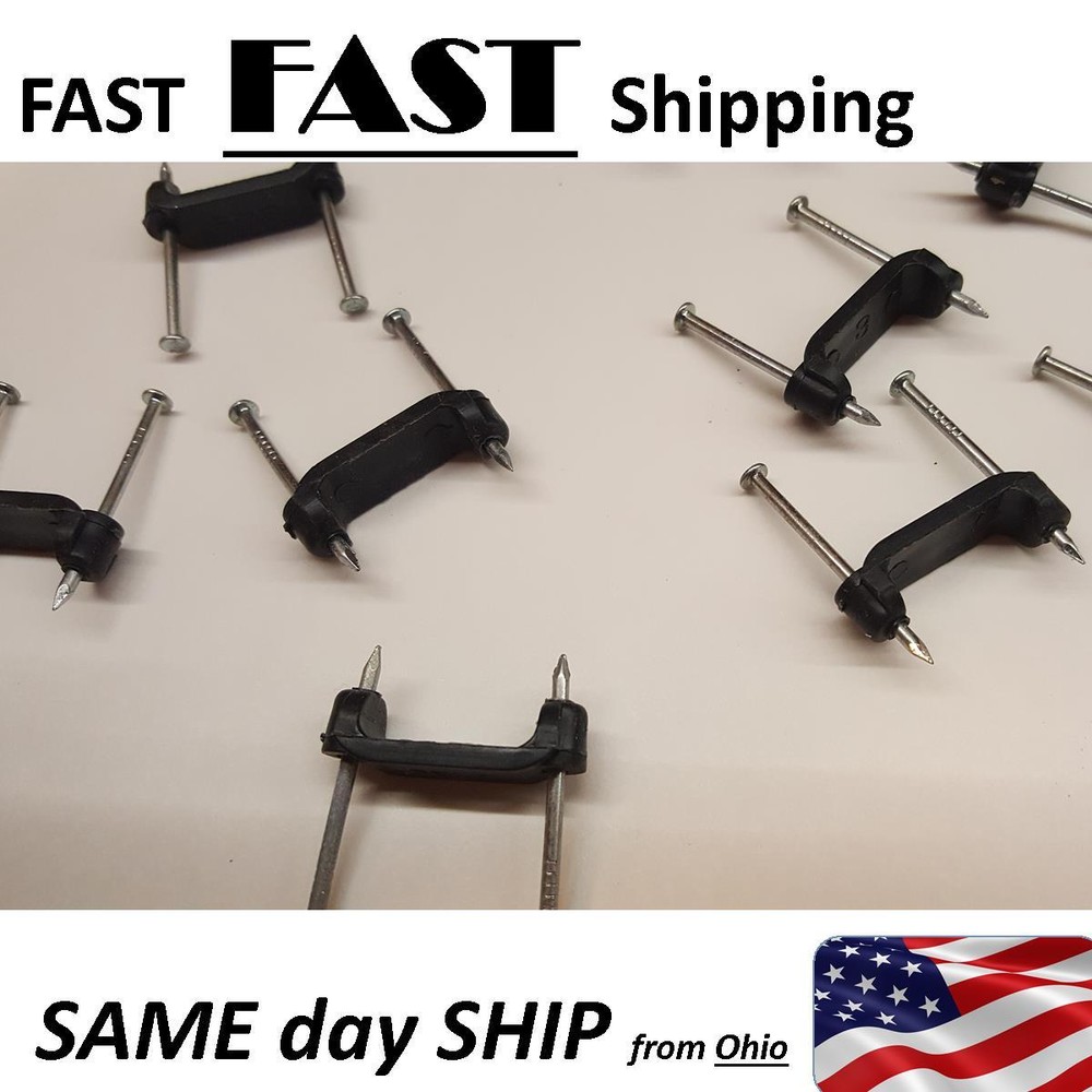 2 nail hard plastic clip - hardware 10 PACK