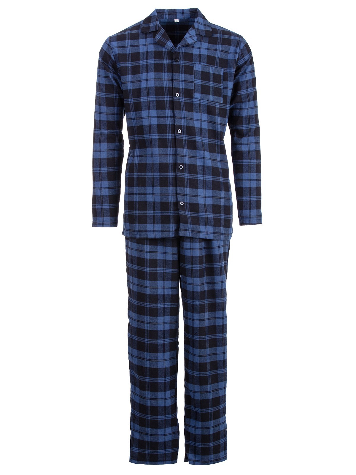 Henry Terre Mens Pyjamas Kent Check Pattern Long Sleeve Sleepwear Cotton