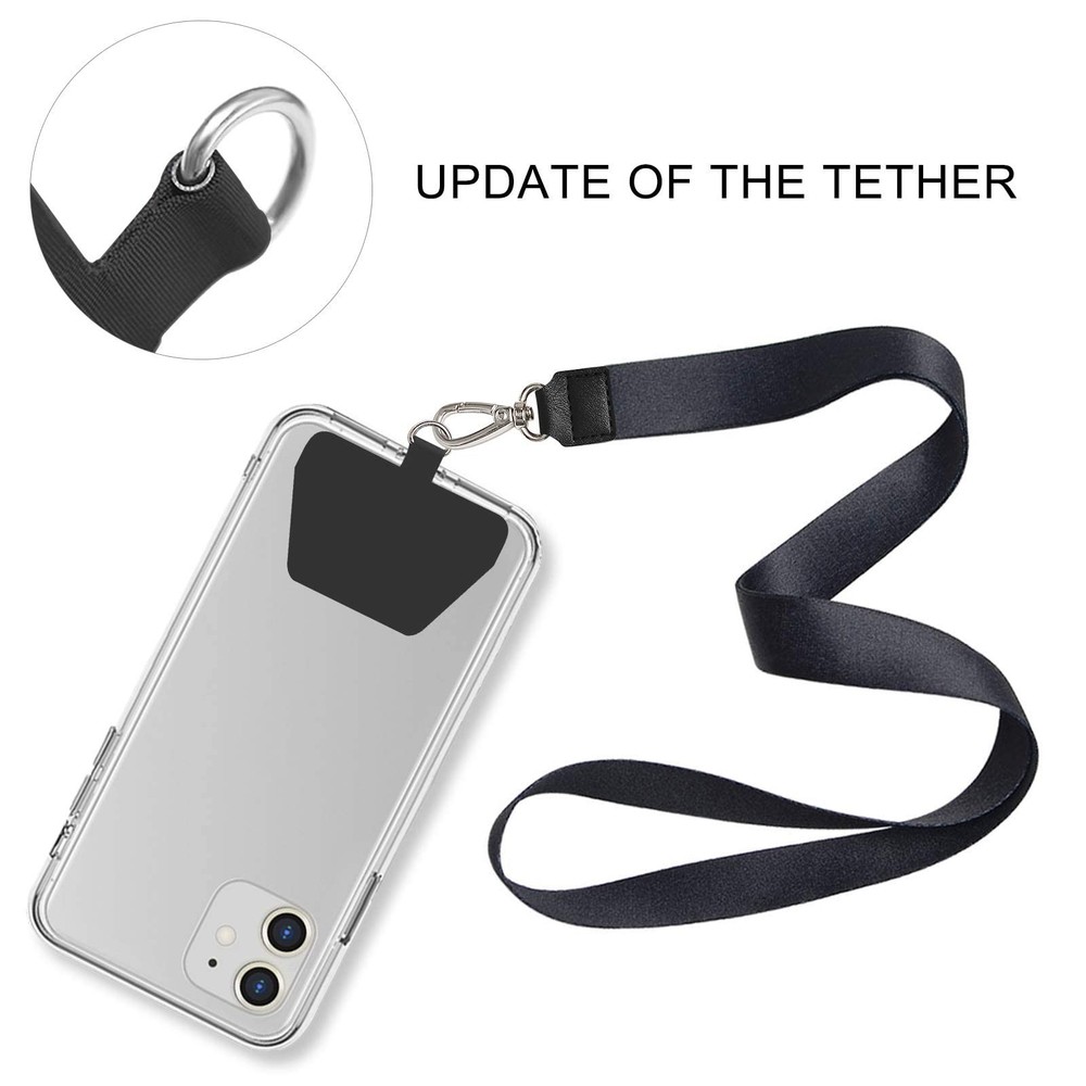COCASES 2 Pack Phone Tether Tab, Strap Replacement Part for Black
