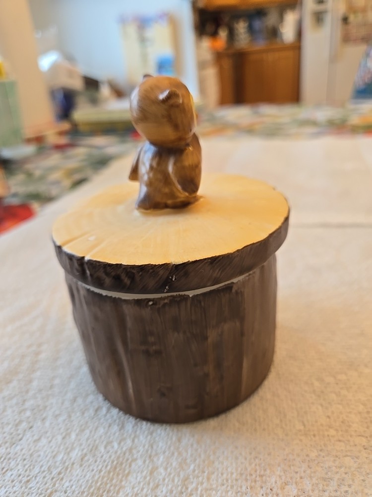 Vintage Owl Condiment Jar No Spoon