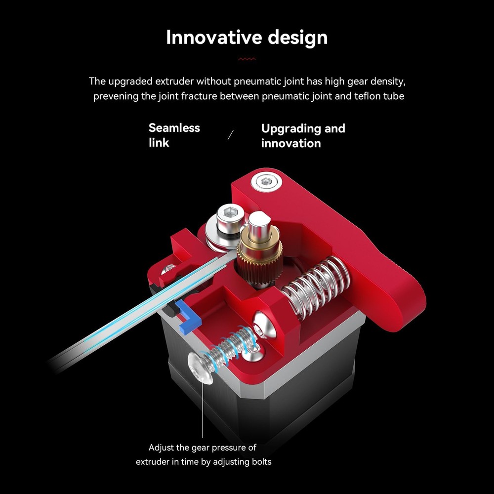 Creality 3D Printer Extruder Kit, Ajustable Extrusion Force, High Quality Red