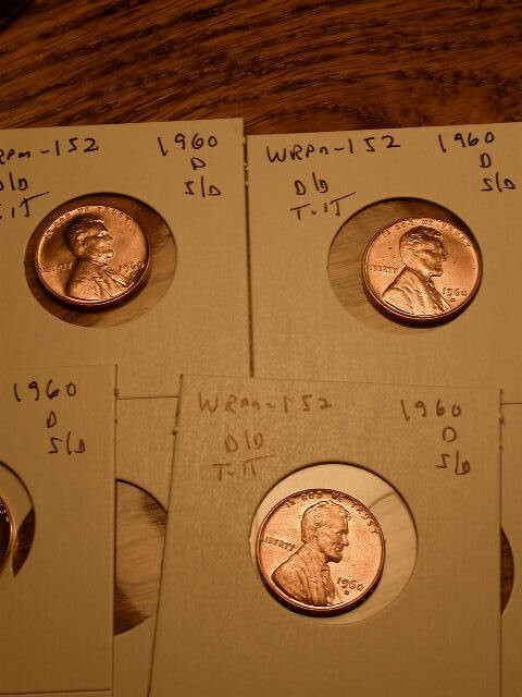 1960-D SD WRPM#152 D/D Tilted Ch/Gem BU/Uncirculated Red Lincoln Cent Error