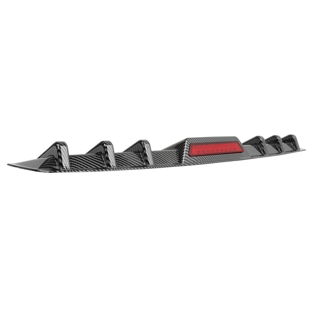 For Dodge Durango 2011-2025 Carbon Rear Bumper Diffuser w/ LED Tail Brake Light