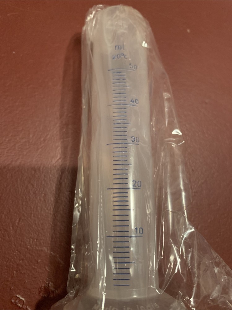 NEW  Plastic Graduated Cylinder Polypropylene 50ml