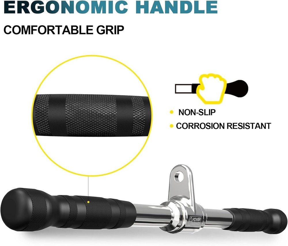 Triceps Pull Down Attachment, Cable Machine Accessories for Home Gym, Lat Pul...