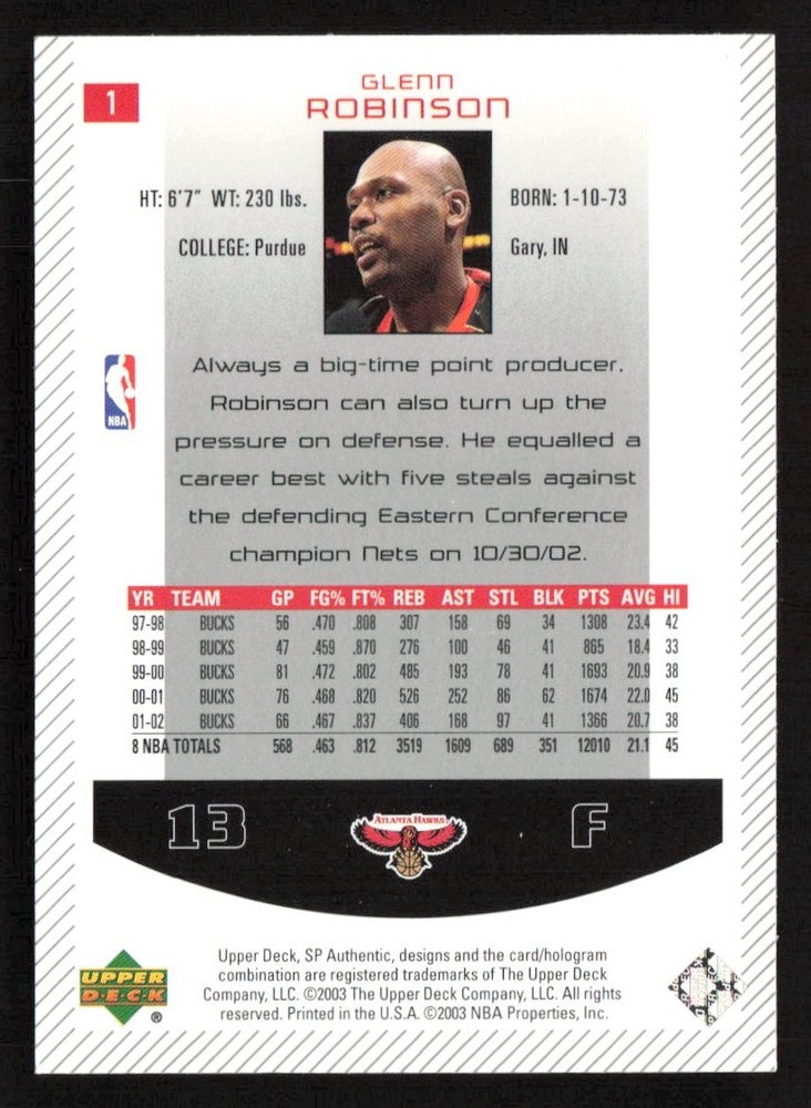 2002-03 SP Authentic Base Complete Your Set, Pick Your Cards