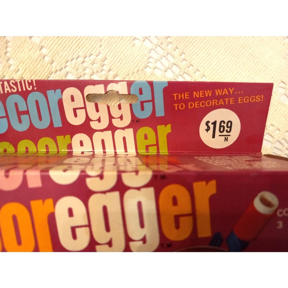 OPEN BOX USED 1970s Decoregger Easter Egg Decorating Machine WORKING CONDITION