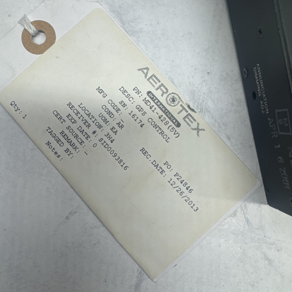 GPS Annunciation Control Unit MD41-428 Removed Working