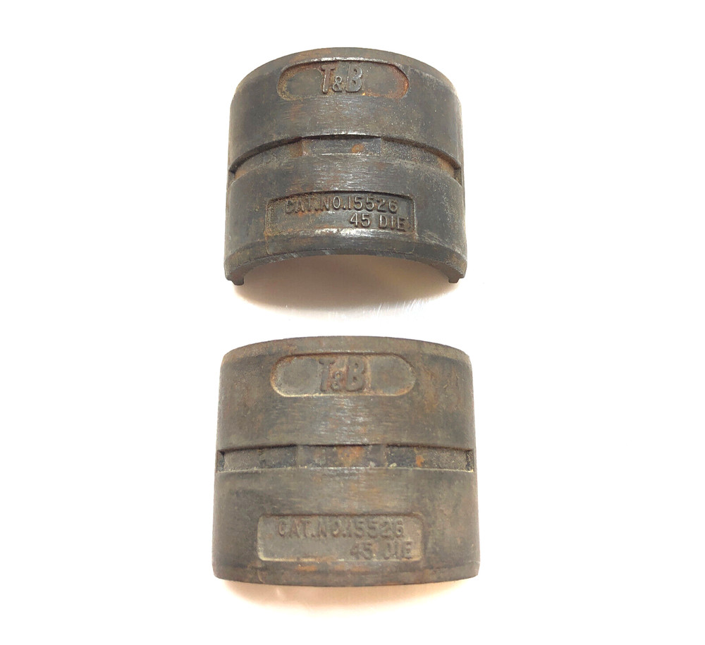 Thomas & Betts 15526 Die Code 45 Hydraulic Crimping Compression Adapter Die Set