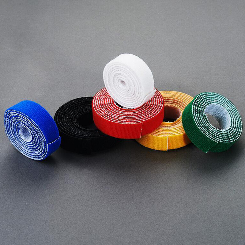 Hook And Loop Cable Ties Reusable Double Sided Straps Width 10mm Various Colours