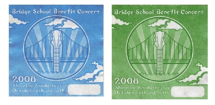 22nd Annual Bridge School Benefit Backstage Pass  2008 Bundle 6