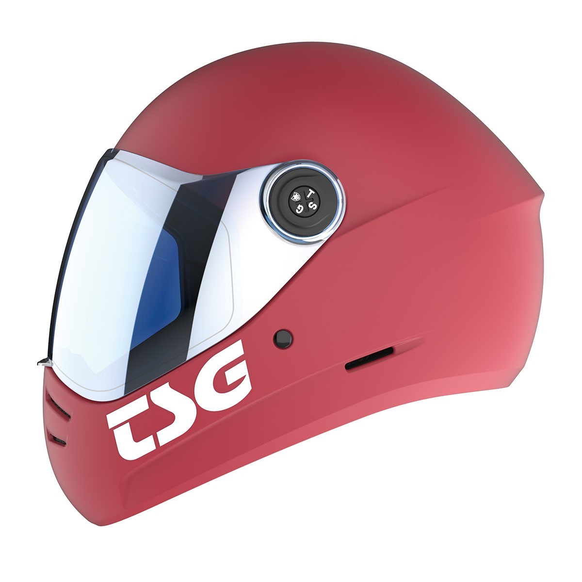 TSG Pass 2.0 Full Face Helmet , Downhill Skateboarding, M (56-58 cm), Gentle Red