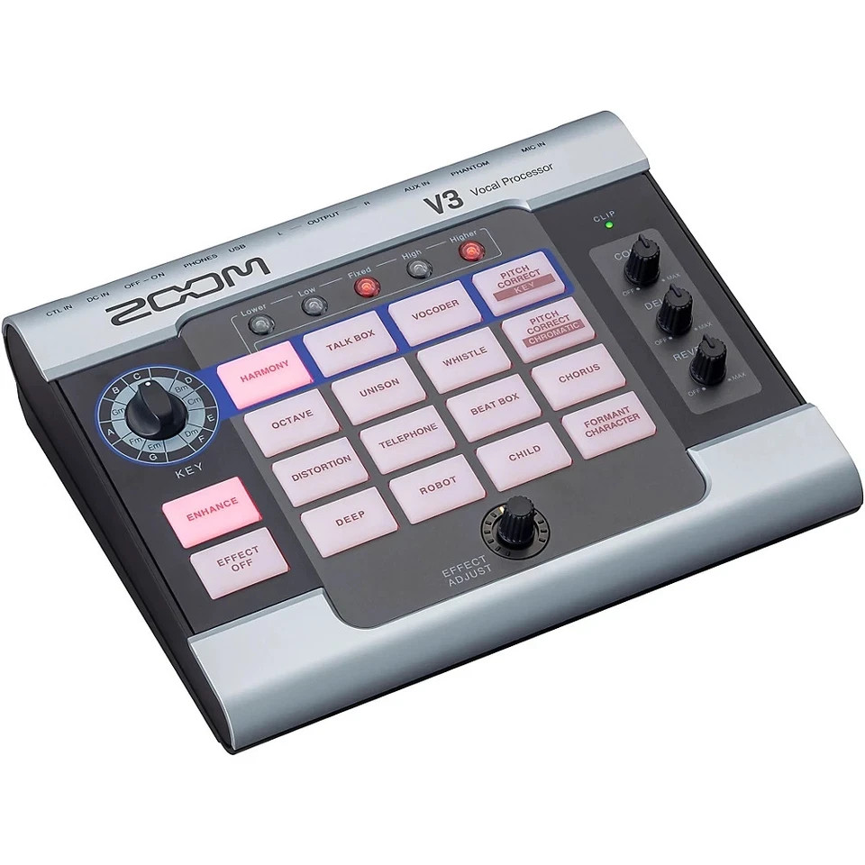 NEW Zoom V3 Vocal Processor USB Audio Interface 16 Voice Effect 3-Part Harmonies