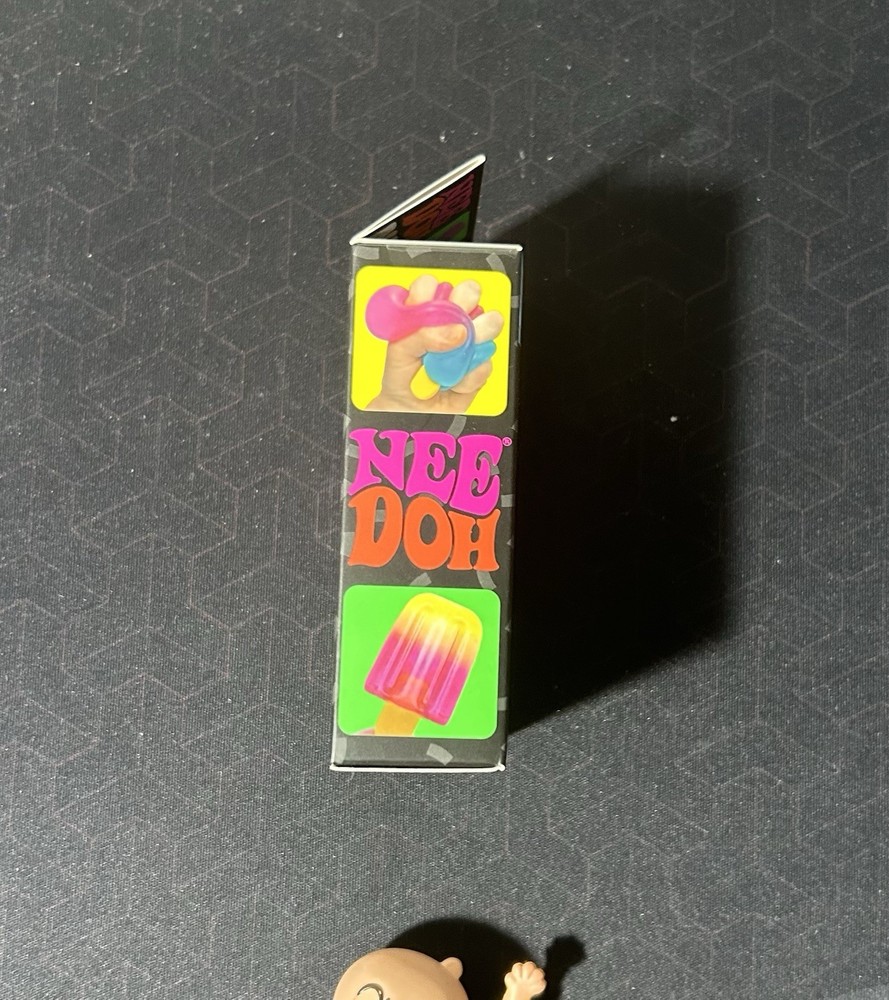 NeeDoh Nice-Sicle Pink And Orange Super Solid Squishy Popsicle NEW Authentic