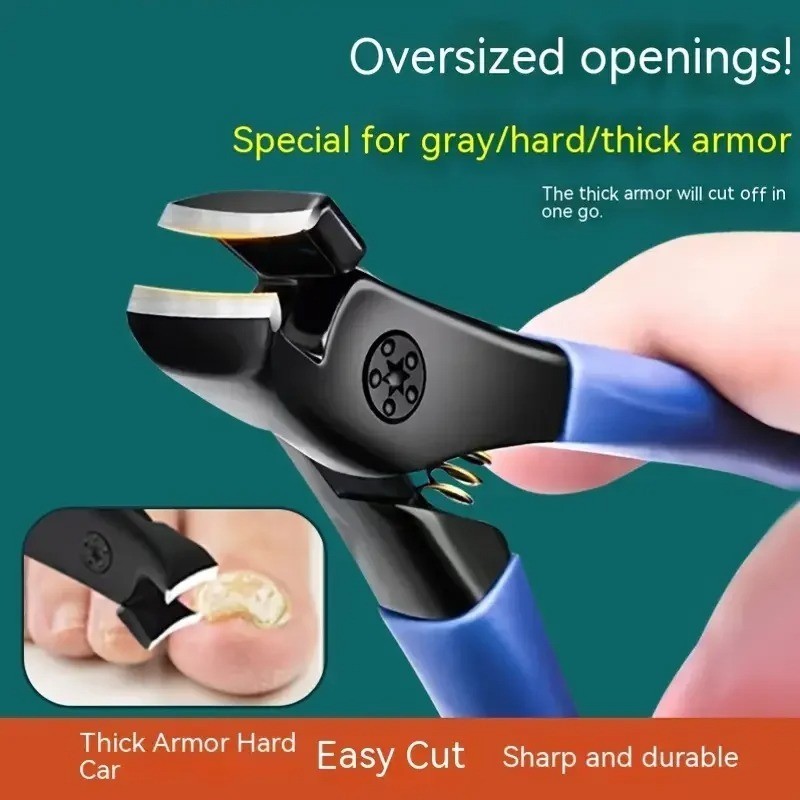 Professional Toenail Scissors Large Opening Sharp Durable Ergonomic Grip Cutters