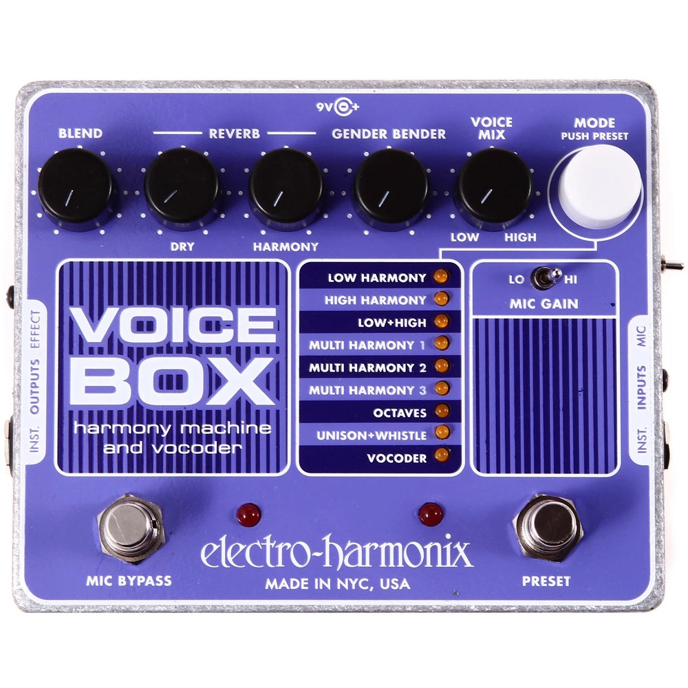 Electro Harmonix Voicebox Vocal Harmony Machine Vocoder Pedal