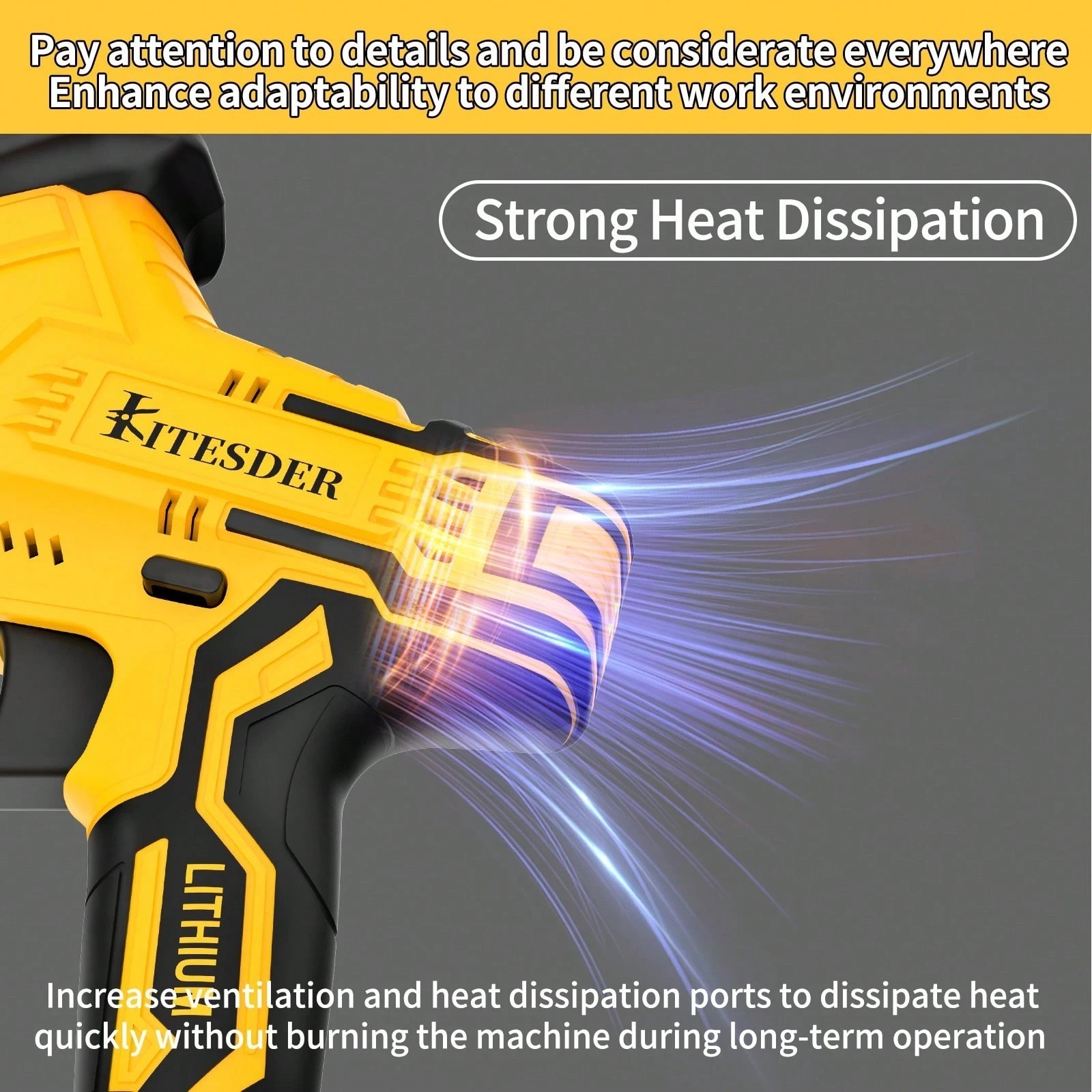 Lithium-Ion Reciprocating Saw Handheld Electric Wood Metal Cutter + 100mm Depth