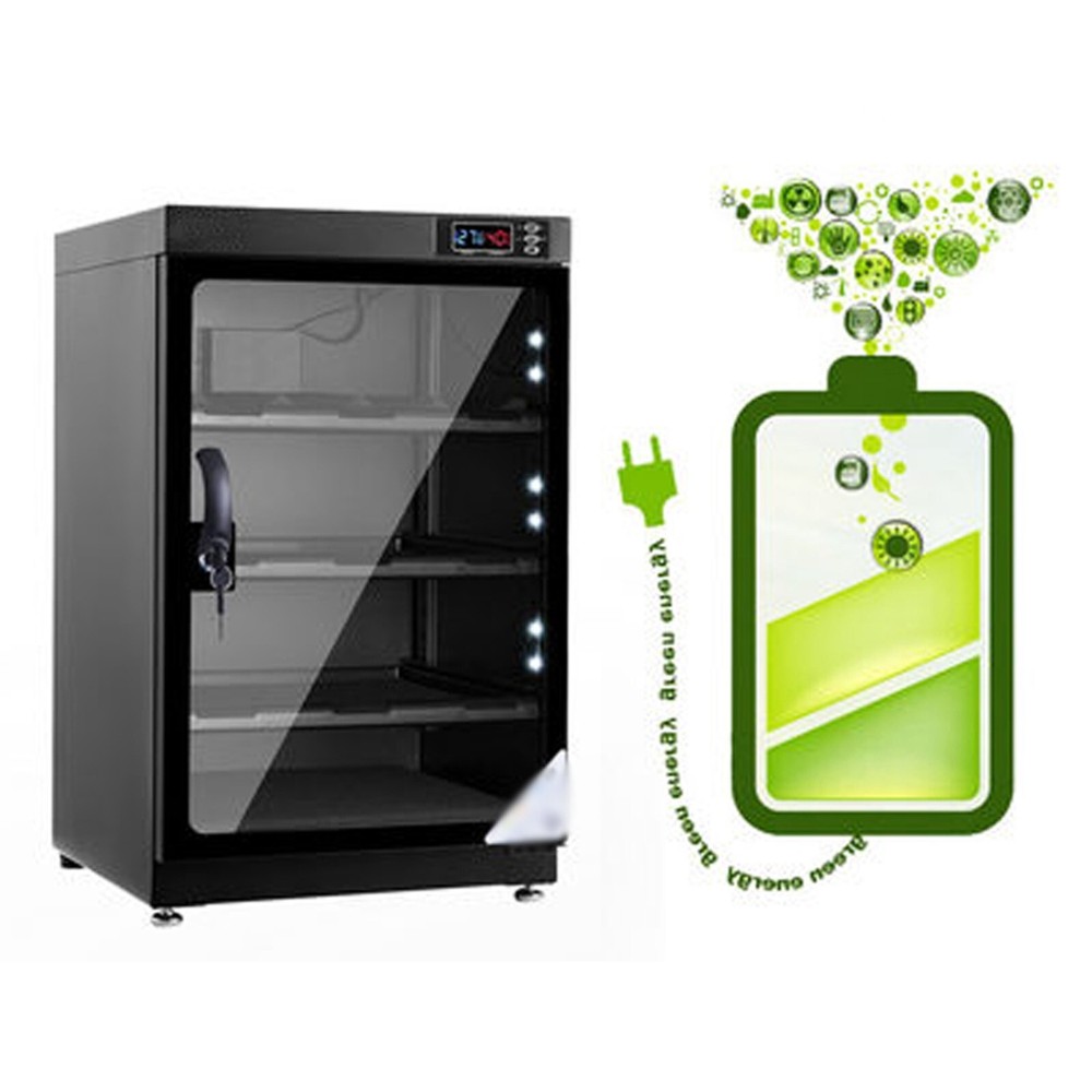 80L Automatic Digital Camera Dehumidify Storage 4 Layer Dehumidify Dry Cabinet