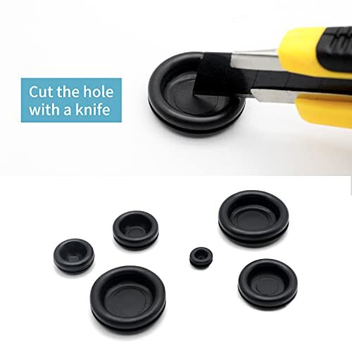 188 Pieces Closed Rubber Grommet Firewall Solid Closed Hole Plug 7 Sizes